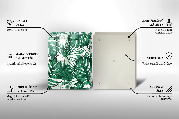 Tampa de parede do fogão a gás Folhas de monstera