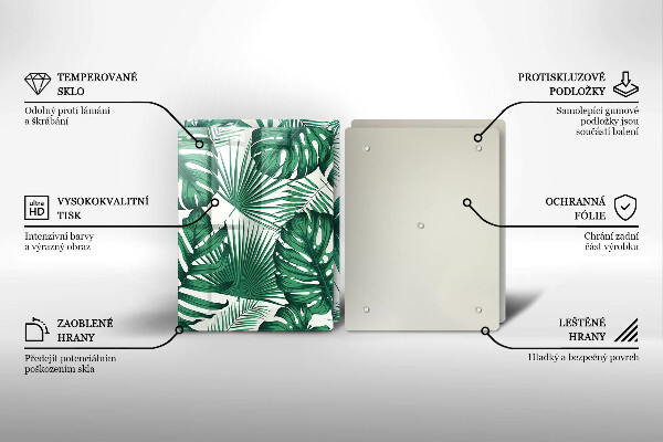 Tampa de parede do fogão a gás Folhas de monstera