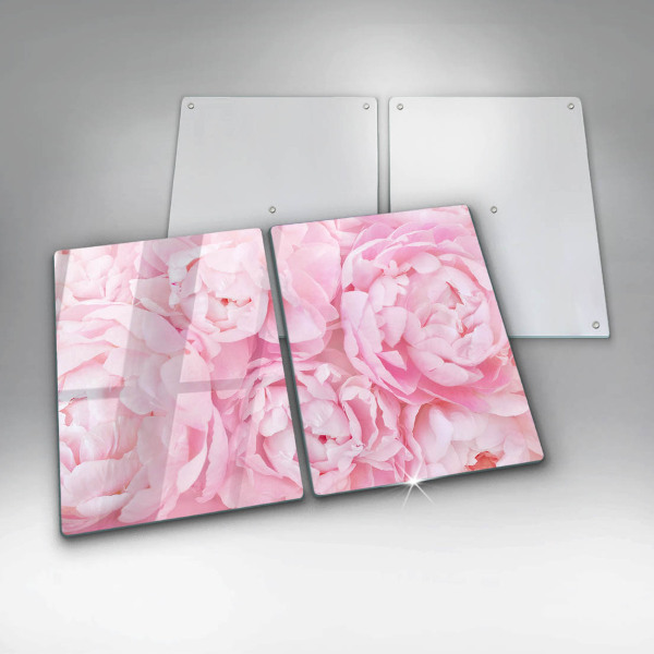 Tampa de parede do fogão a gás Peônias delicadas