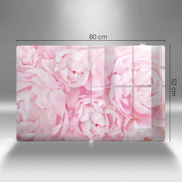 Tampa de parede do fogão a gás Peônias delicadas