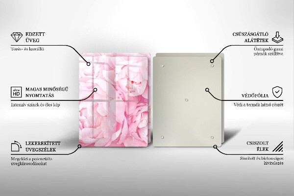 Tampa de parede do fogão a gás Peônias delicadas