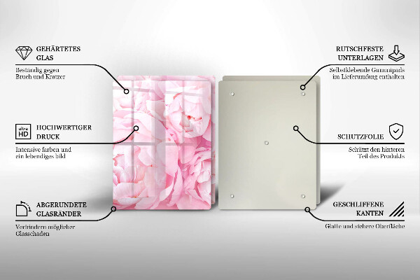 Tampa de parede do fogão a gás Peônias delicadas