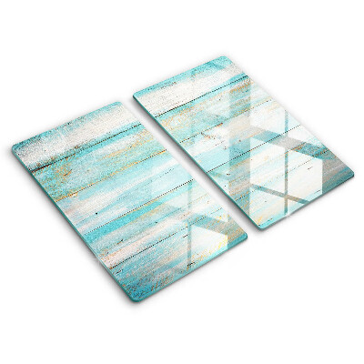 Tampa de parede do fogão a gás Tábuas vintage de madeira