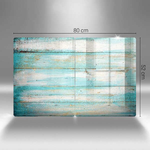 Tampa de parede do fogão a gás Tábuas vintage de madeira