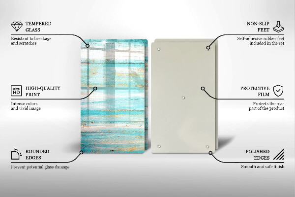 Tampa de parede do fogão a gás Tábuas vintage de madeira