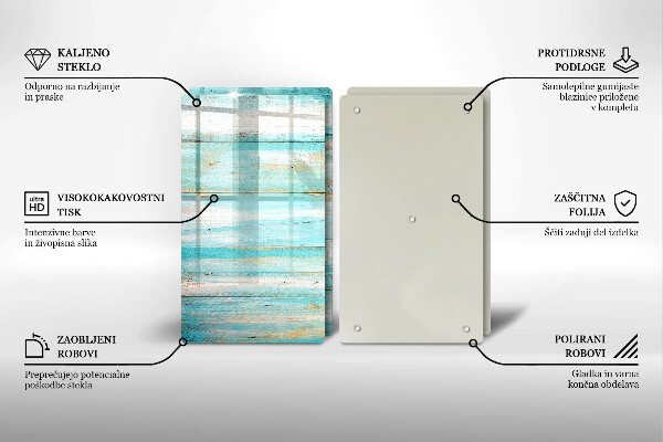 Tampa de parede do fogão a gás Tábuas vintage de madeira