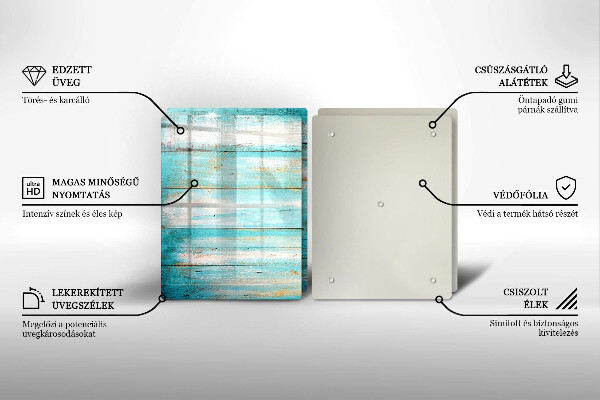 Tampa de parede do fogão a gás Tábuas vintage de madeira
