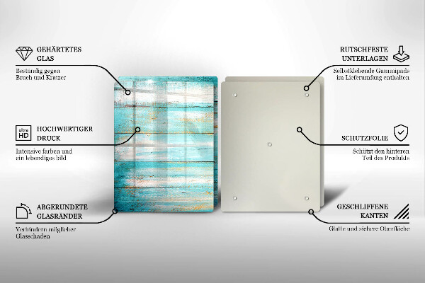Tampa de parede do fogão a gás Tábuas vintage de madeira