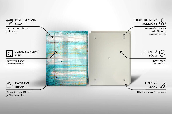 Tampa de parede do fogão a gás Tábuas vintage de madeira