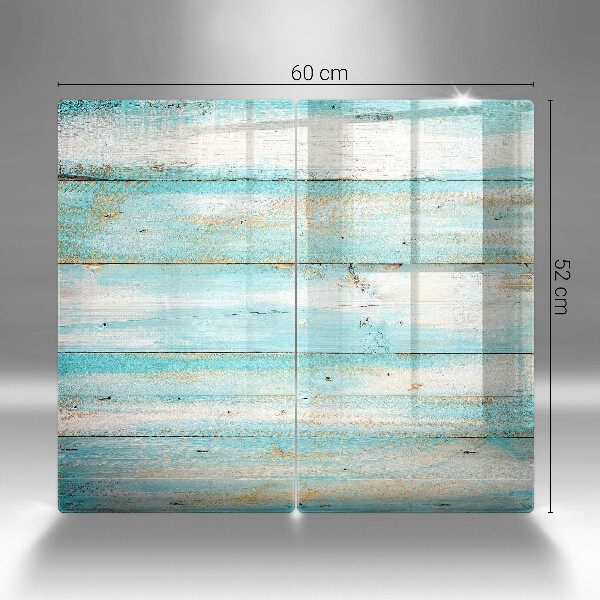 Tampa de parede do fogão a gás Tábuas vintage de madeira