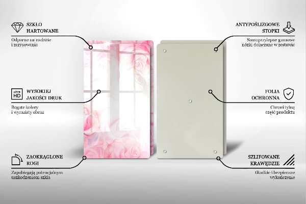 Tampa de parede do fogão a gás Fundo delicadas rosas