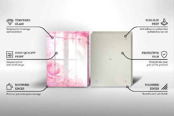 Tampa de parede do fogão a gás Fundo delicadas rosas