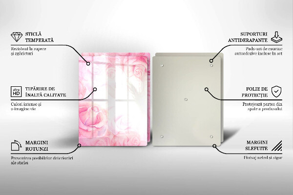Tampa de parede do fogão a gás Fundo delicadas rosas