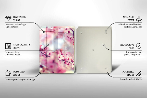 Tampa de parede do fogão a gás Natureza flores de macieira