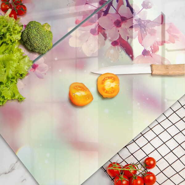 Tampa de parede do fogão a gás Natureza flores de macieira