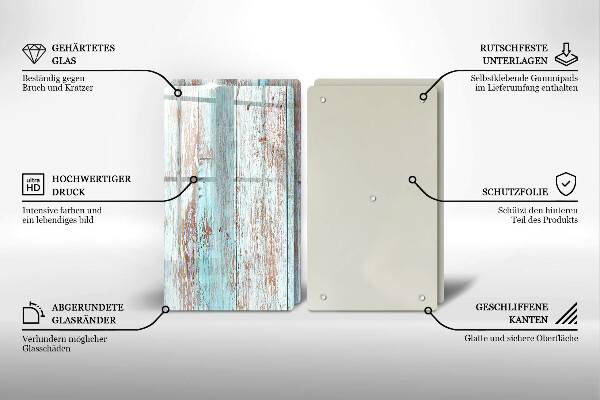 Tampa de parede do fogão a gás Tábuas vintage