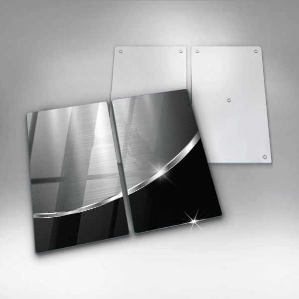 Tampa de parede do fogão a gás Abstração com metal