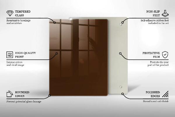 Proteção para placa de indução Cor marrom