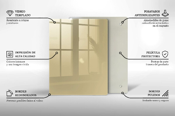 Protetor de placa de indução Cor bege