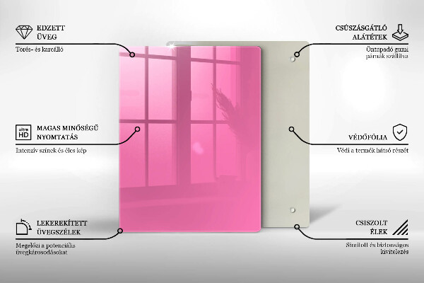 Proteção para placa de indução Cor rosa