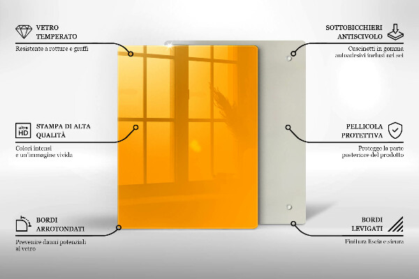 Protetor de placa de indução Cor amarelo escuro