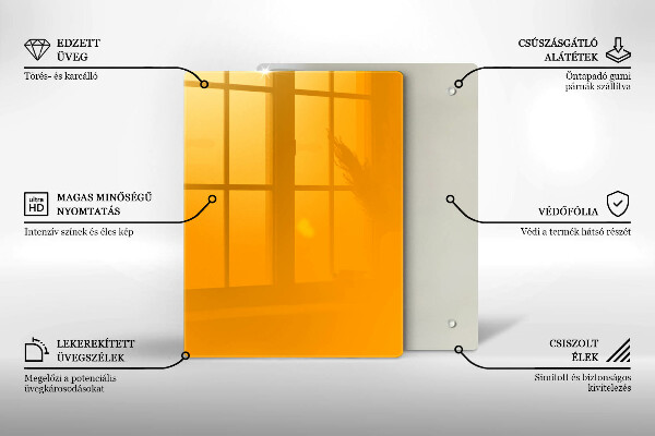 Protetor de placa de indução Cor amarelo escuro