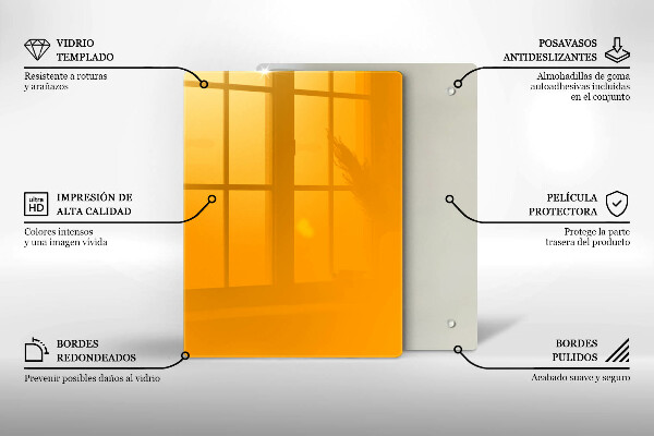 Protetor de placa de indução Cor amarelo escuro