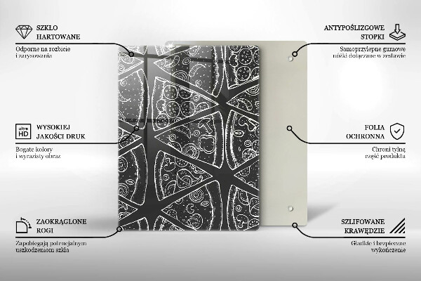Protetor de bancada Ilustração de pizza