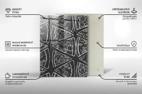 Protetor de bancada Ilustração de pizza