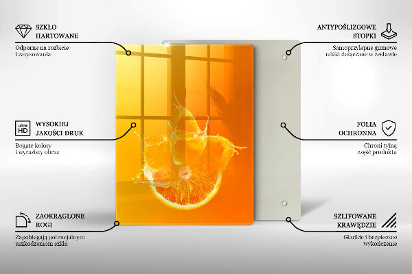 Protetor de bancada Fruta laranja suculenta
