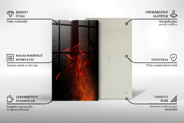 Protetor de placa de indução Pimentas picantes