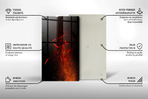 Protetor de placa de indução Pimentas picantes