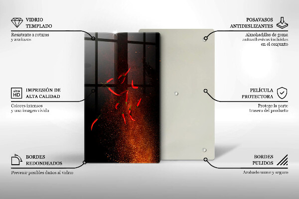 Protetor de placa de indução Pimentas picantes