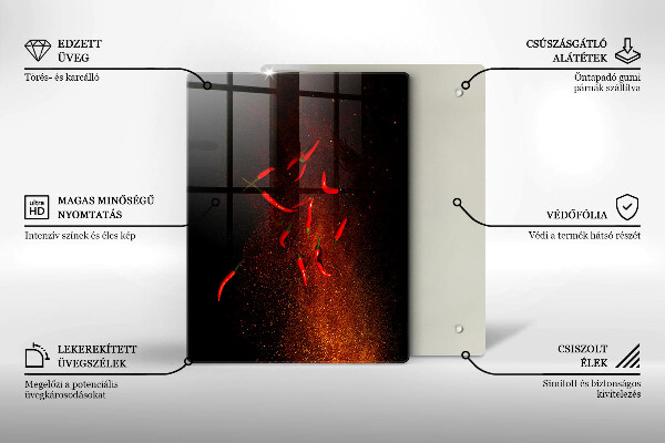 Protetor de placa de indução Pimentas picantes