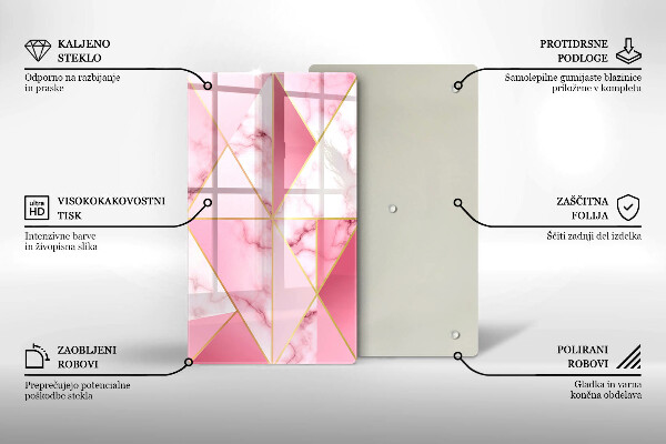 Protetor de bancada Mármore geométrico