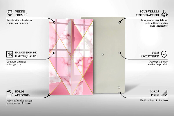 Protetor de bancada Mármore geométrico