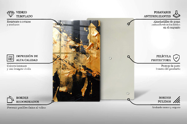 Proteção para placa de indução Textura de tinta elegante