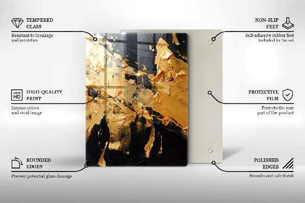 Proteção para placa de indução Textura de tinta elegante