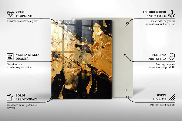 Proteção para placa de indução Textura de tinta elegante