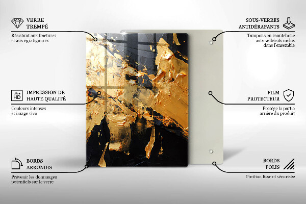 Proteção para placa de indução Textura de tinta elegante