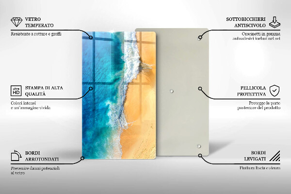 Protetor de bancada Praia e mar