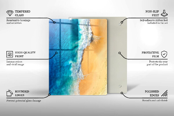 Protetor de bancada Praia e mar