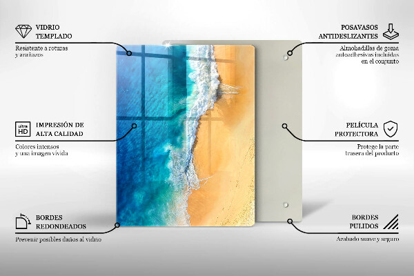 Protetor de bancada Praia e mar