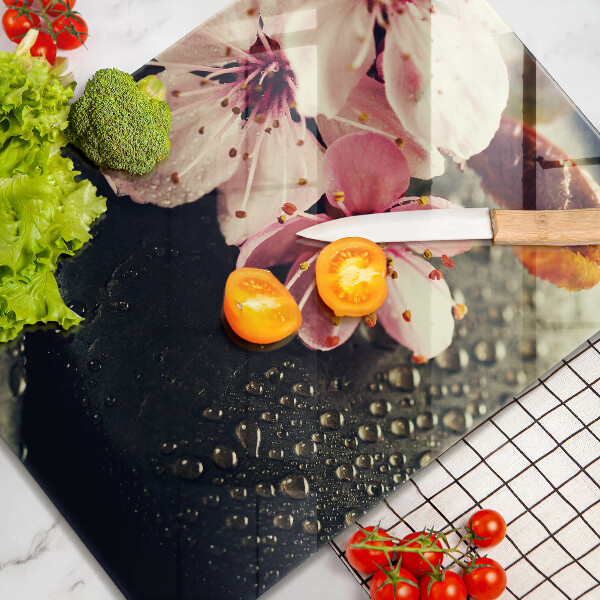 Proteção para placa de indução Flores pedras zen