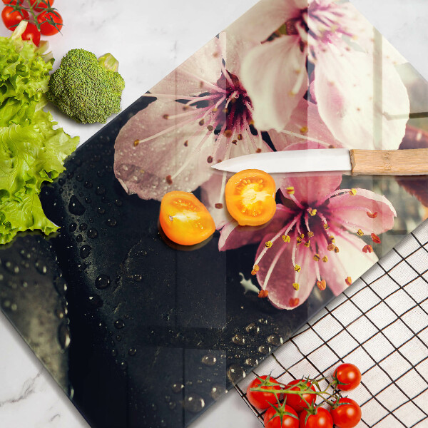 Proteção para placa de indução Flores pedras zen