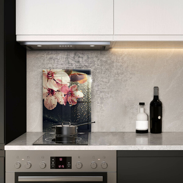 Proteção para placa de indução Flores pedras zen