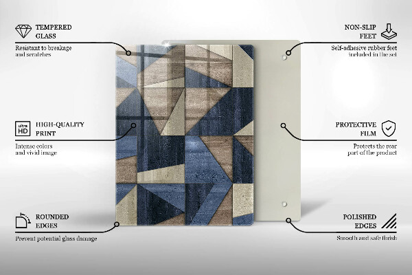 Proteção para placa de indução Abstração geométrica