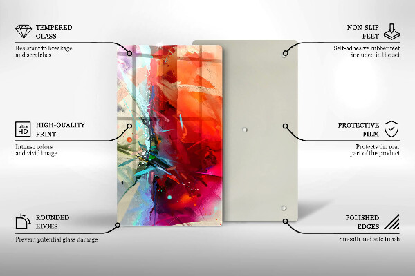 Proteção para placa de indução Abstração pintada