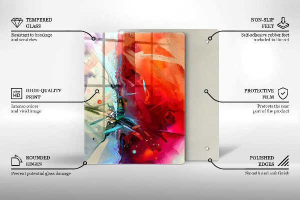 Proteção para placa de indução Abstração pintada