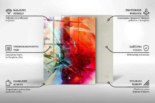 Proteção para placa de indução Abstração pintada